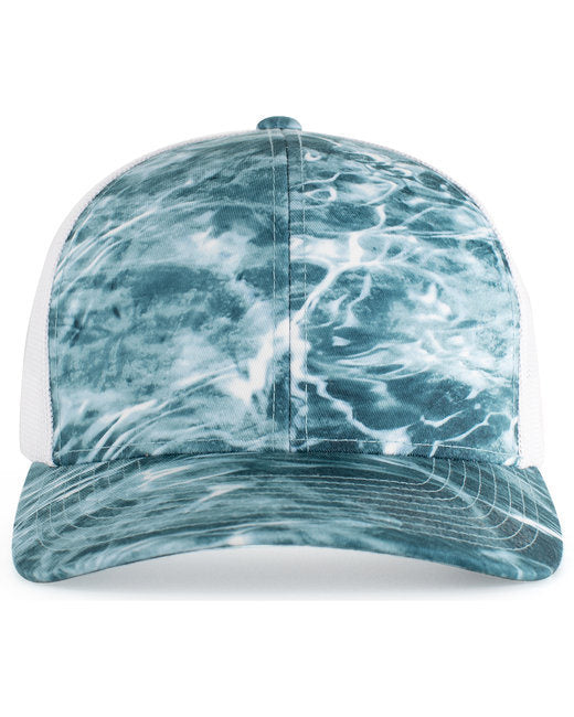 Pacific Headwear 107C Snapback Trucker Hat Doba OS SPINDRIFT/ WHITE